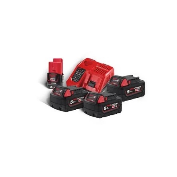 Milwaukee M18 NRG-503 18V Li-Ion Accu Starterset (3x 5.0Ah) + Lader EAN: 4002395162628