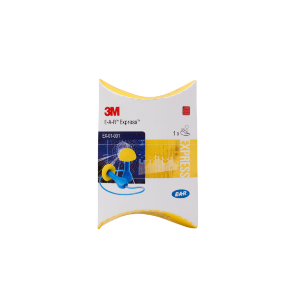 3M E-A-R EX-01-001 Express Herbruikbare Oordoppen Met Koord - 28dB (1pr) - Detailed view of the product