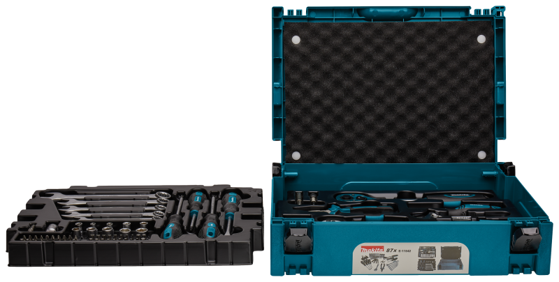 Makita E-11542 Gereedschapset In Mbox Nr.1 - 87-delig - Detailed view of the product