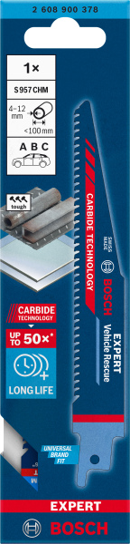 Bosch 2608900378 EXPERT Reciprozaagblad S957CHM - Vehicle Rescue - Detailed view of the product