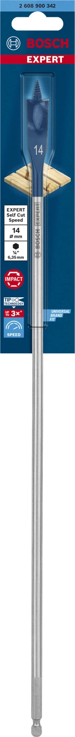 Bosch 2608900342 EXPERT Speedboor Self Cut Speed, Zeskantschacht 14 X 400mm thumbnail 2