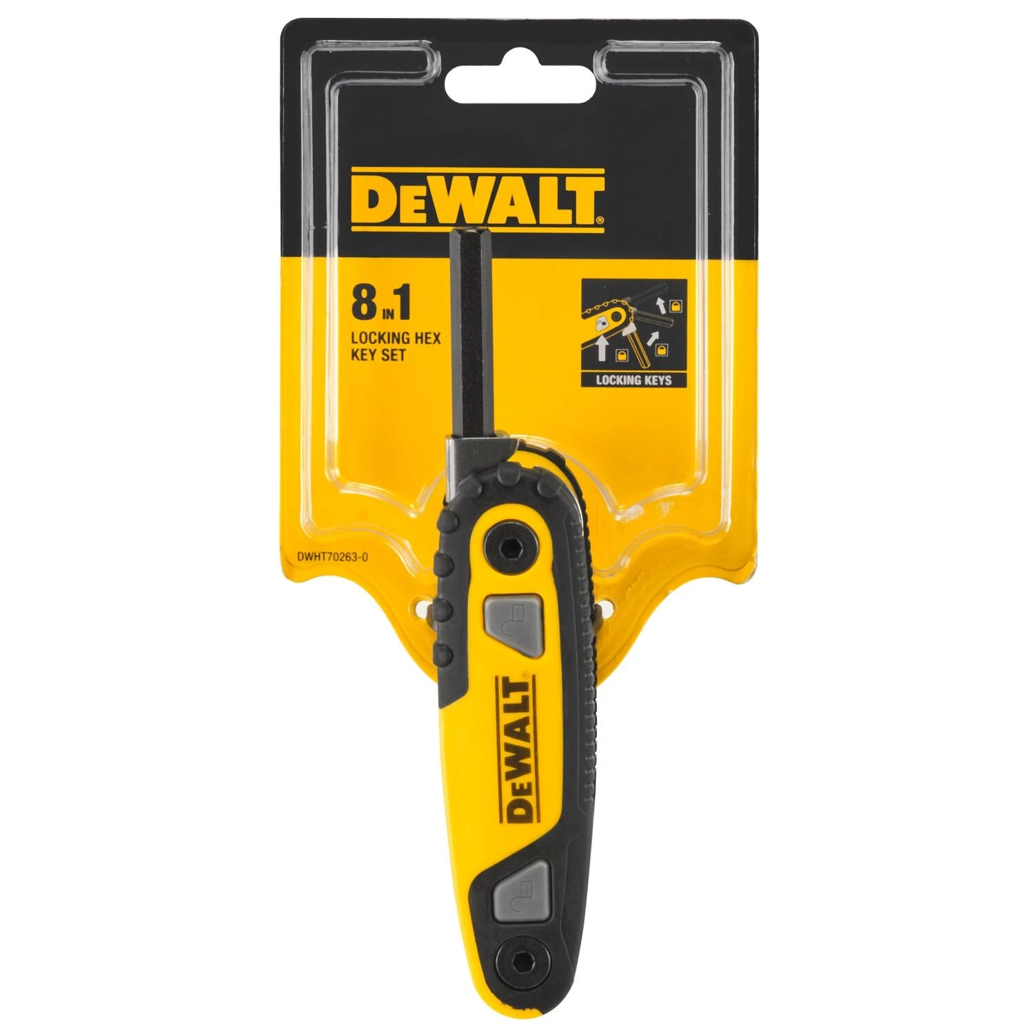 DeWALT DWHT0-70263 8-delige Inbussleutelset - Hex - 1,5-8mm - Vouwbaar thumbnail 4