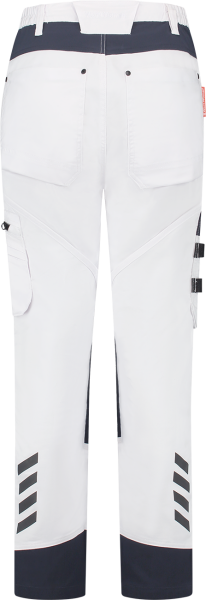 Workman 90041 STRETCH Worker Werkbroek P2S Dames - Wit / Navy - Maat 42 (33/32) - Detailed view of the product