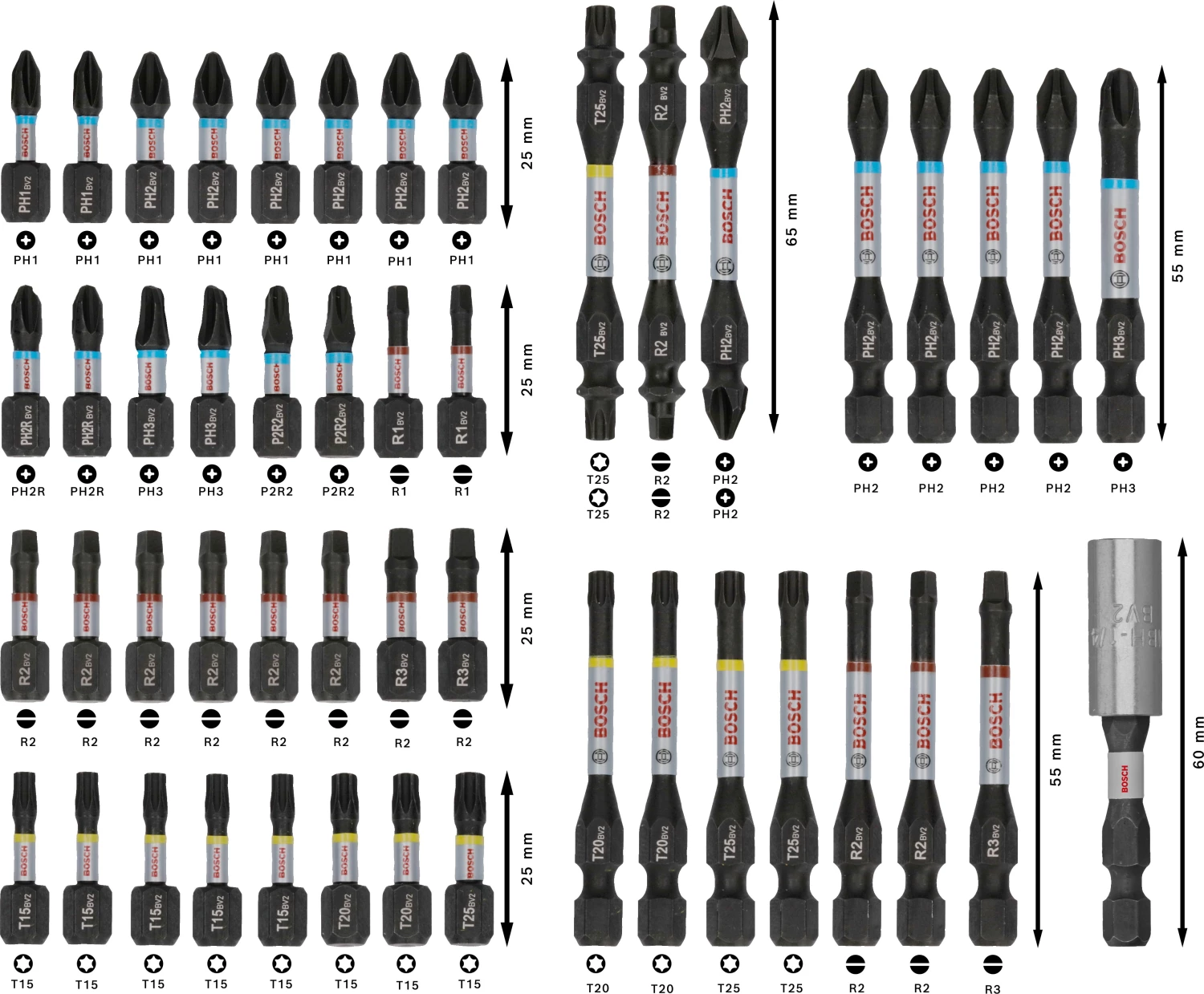 Bosch 2608521U88 48-delige PRO Impact Schroefbitset thumbnail 4
