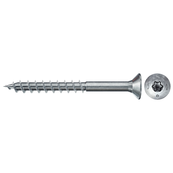 Fischer 670018 Spaanplaatschroef Power-Fast II - TX10 - 3.0 X 40mm - Verzonken Kop - Deeldraad - Verzinkt (200st)