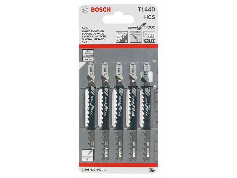Bosch 2608630040 - T 144 D HCS Decoupeerzaagblad Speed - Hout (5st)