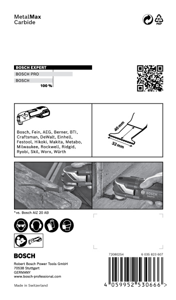 Bosch 2608900014 EXPERT Starlock CoatedCarbide Invalzaagblad AIZ 32 AIT Carbide, Metal 32 X 40mm 1 - Detailed view of the product