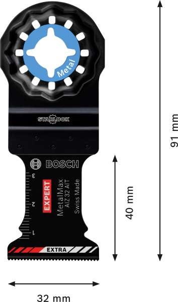 Bosch 2608900014 EXPERT Starlock CoatedCarbide Invalzaagblad AIZ 32 AIT Carbide, Metal 32 X 40mm 1 - Detailed view of the product