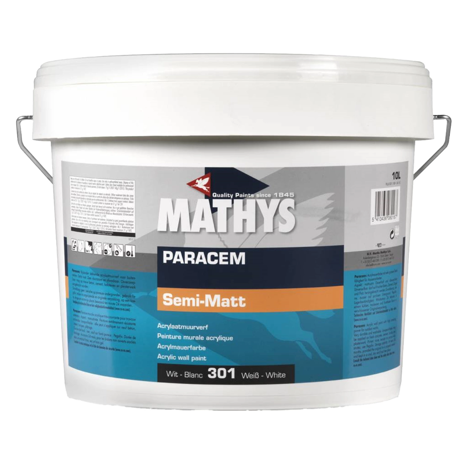 Mathys Paracem Semi-Mat - Op Kleur Gemengd - 10L