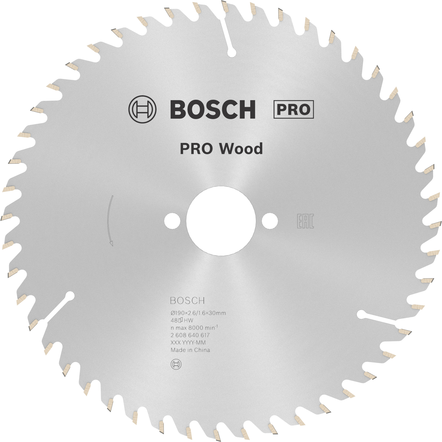 Bosch 2608640617 Pro Wood Cirkelzaagblad - 190 X 30 X 48T - Hout