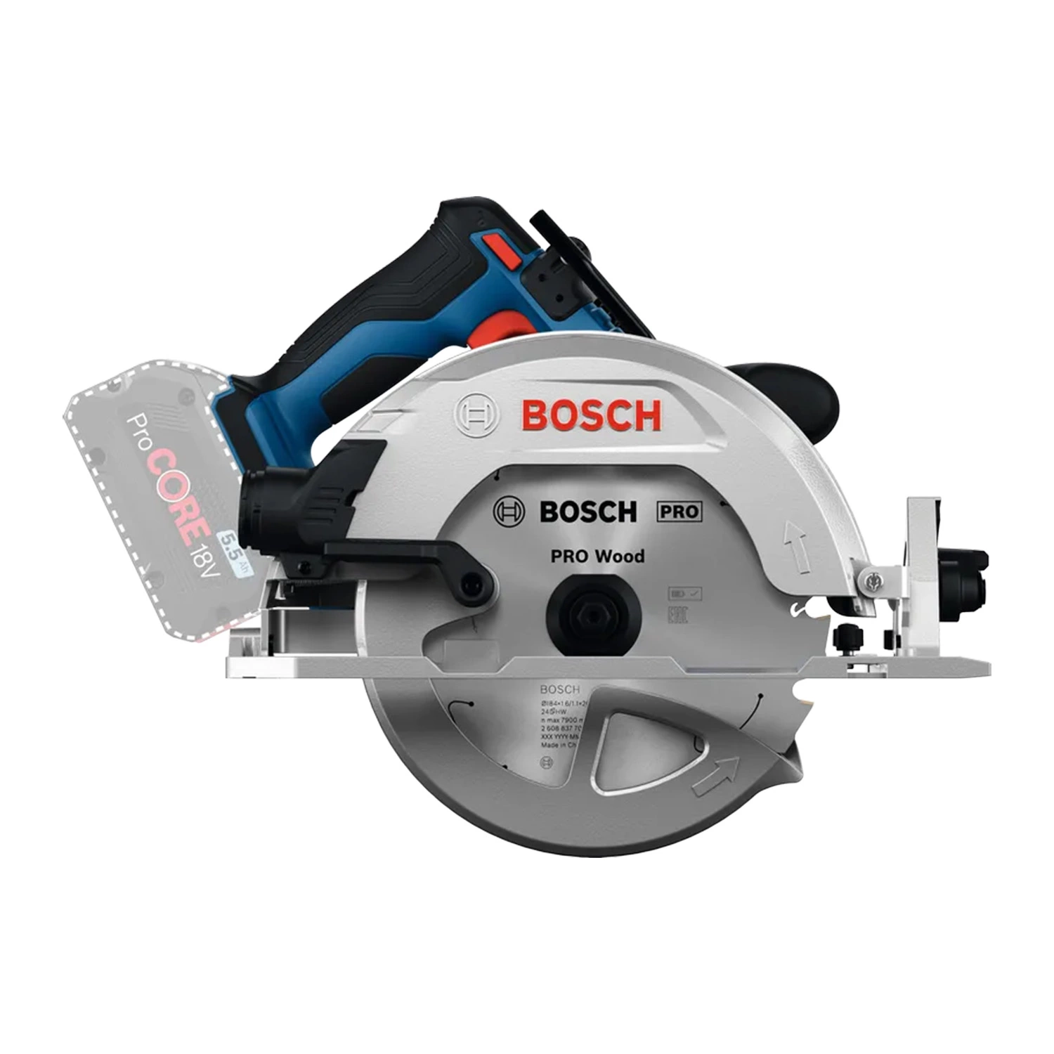 Bosch GKS18V-68-2 Accu Cirkelzaag In L-Boxx - 190mm thumbnail 2