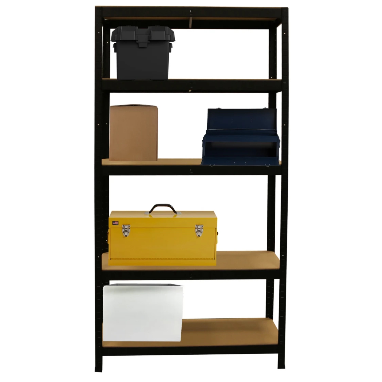 Opbergrek - 90 cm breed - 875 kg draagkracht - Monteren zonder schroeven - Zwart