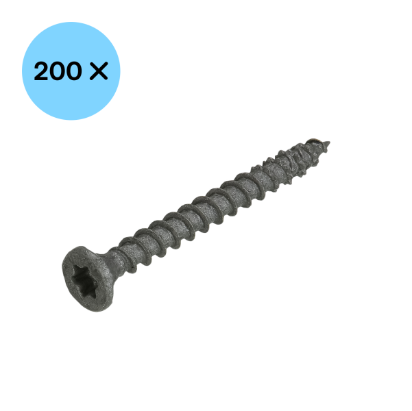 DynaPlus 0281.08.25901 Unischroef - TX20 - 4.0 X 50mm - Platkop - Voldraad - Gecoat (200st) - Detailed view of the product
