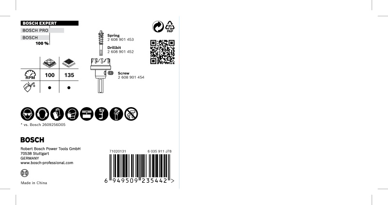 Bosch 2608901451 EXPERT Sheet Metaal Gatzaag - 120mm - Detailed view of the product