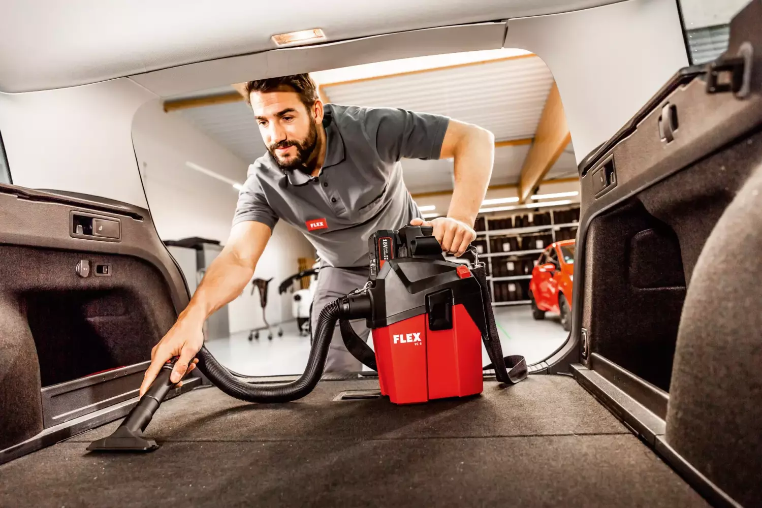 Flex VC 6 L MC 18.0 Li-Ion Compacte Accu Stofzuiger Body - 18V - 6L - Klasse L thumbnail 3