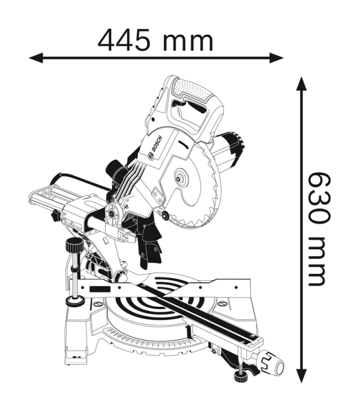Bosch GCM 80 SJ Afkortzaag - 1400W - 216 X 30mm - Detailed view of the product