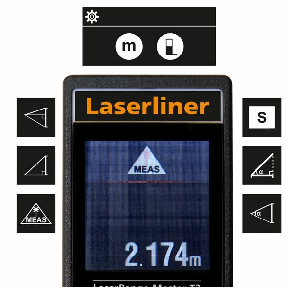 Laserliner LaserRange-Master T3 Afstandsmeter Met Hoekfunctie - 30m - Detailed view of the product