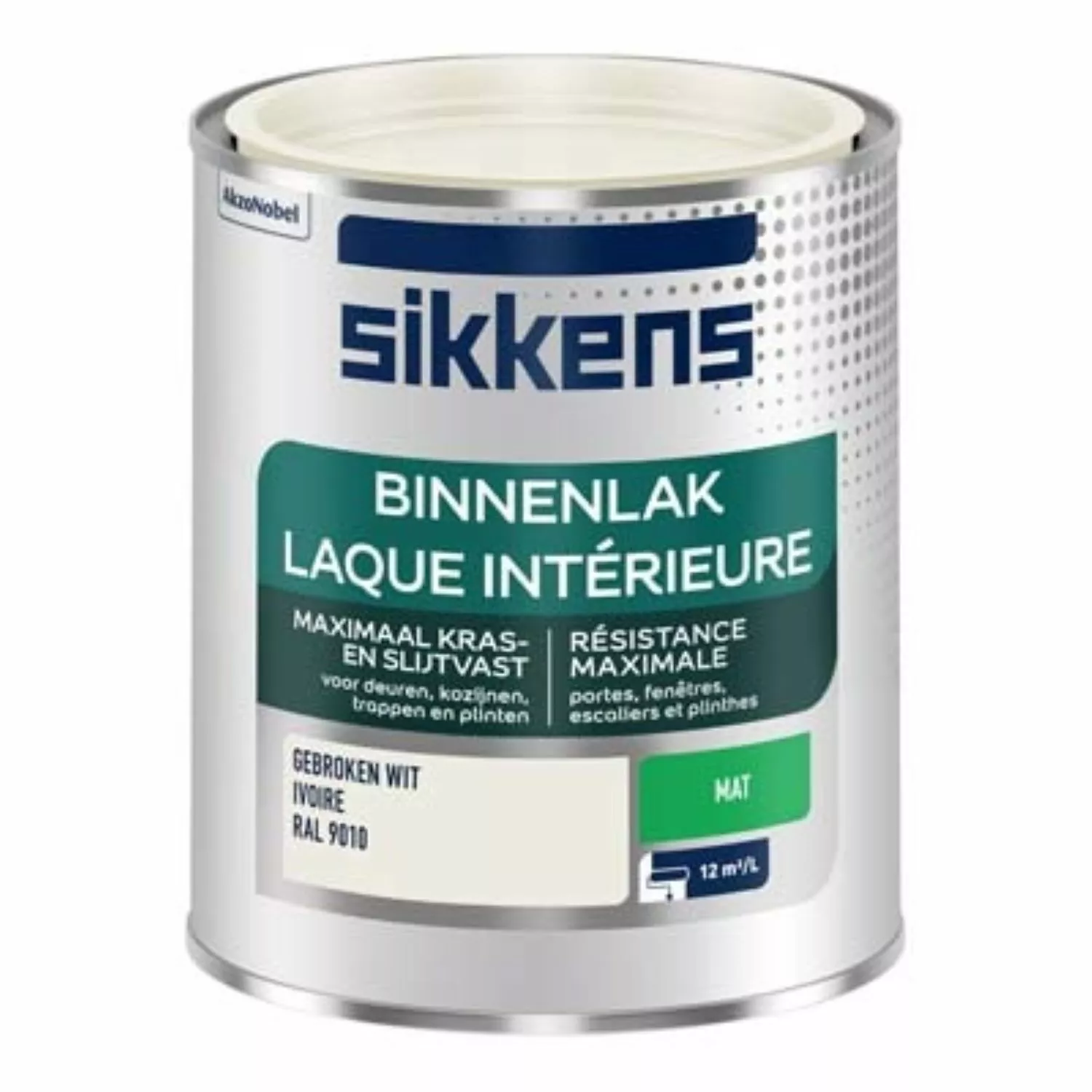 Sikkens Binnenlak Mat - Ral 9010 - 2,5L
