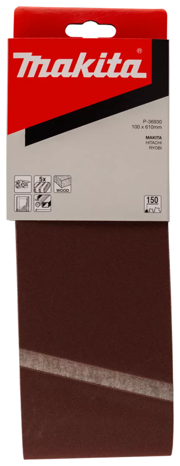 Makita P-36930 Schuurband - K150 - 100 x 610mm (5st)