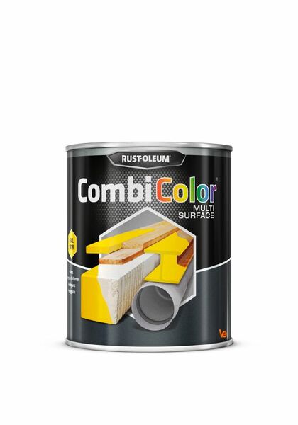 Rust-Oleum CombiColor Multi-Surface Hoogglans Kleur: Zwart RAL 9005, Inhoud: 0,75 Liter