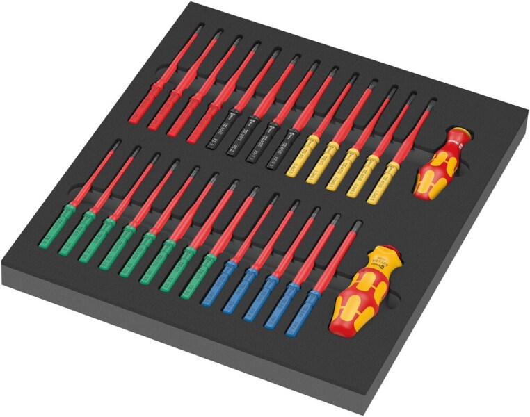Wera 05150151001 28-delige 9751 Kraftform Kompakt VDE Set 1 Wisselklingenset In Foam Inlay - Default image for the product