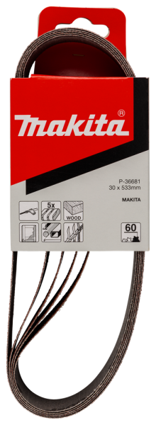 Makita P-36681 Schuurband Red - K60 - 30 X 533mm (5st) - Detailed view of the product