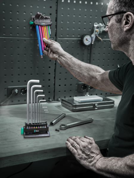 Wera 05133165001 10-delig 950/9 Hex-Plus Multicolour 3 Blacklaser Inbussleutelset - 1,5-10mm - Detailed view of the product