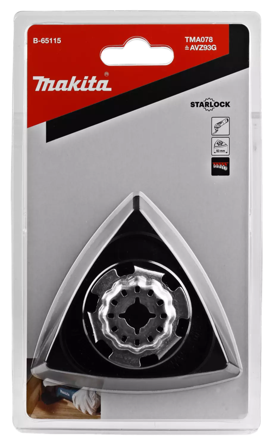 Makita TMA027 / TMA078 / B-21537 / B-46202 / B-65115 Schuurzool - Schuurvoet 94 X 94mm thumbnail 3