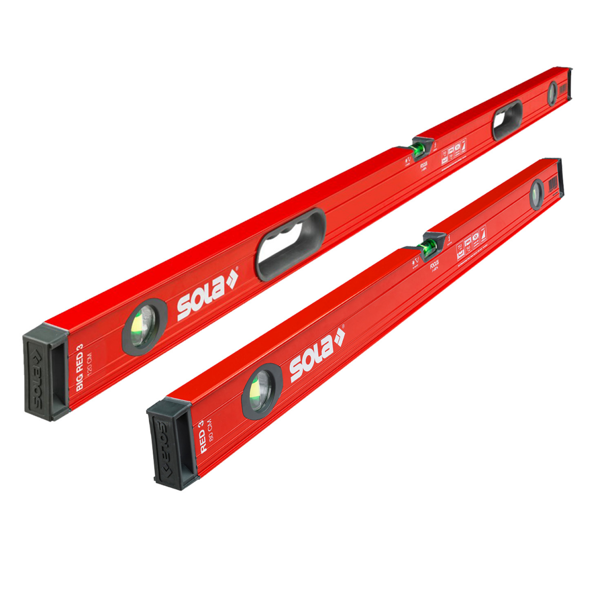 Sola RED Waterpas duo combo set - 600 / 1200mm
