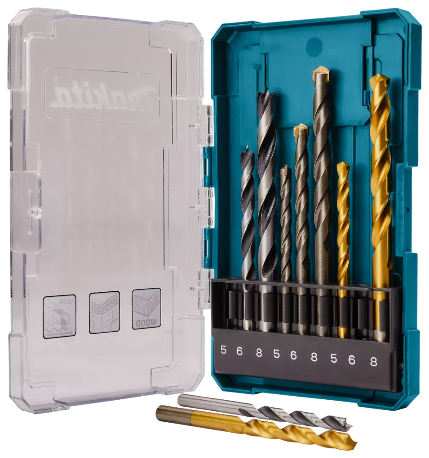 Makita D-71962 9-delige Borenset Steen/Hout/Metaal thumbnail 4