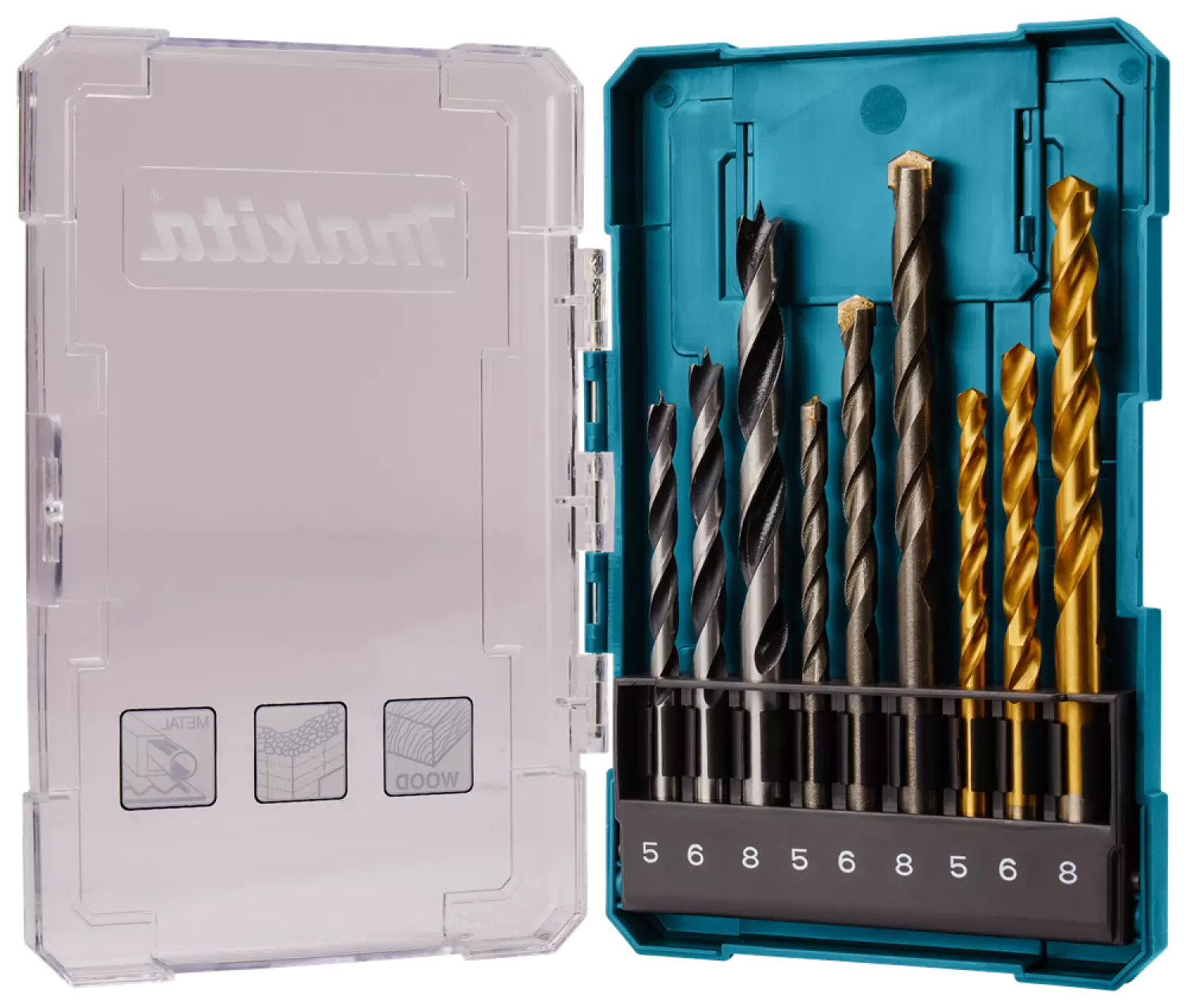 Makita D-71962 9-delige Borenset Steen/Hout/Metaal thumbnail 3