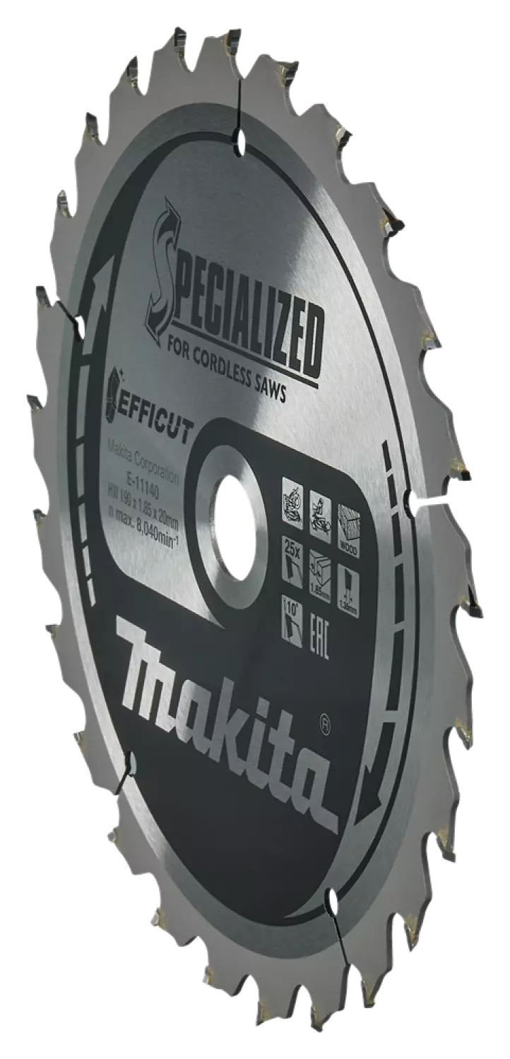 Makita E-11140 Efficut Cirkelzaagblad Hout - 190x20x1,85mm 25T thumbnail 3