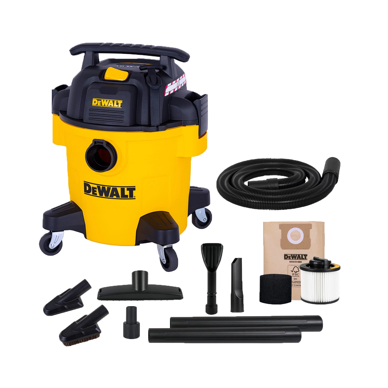 DeWALT DXV20PF Stofzuiger - Nat/Droog - 1050W - 20L + Toebehoren Auto Stofzuigen