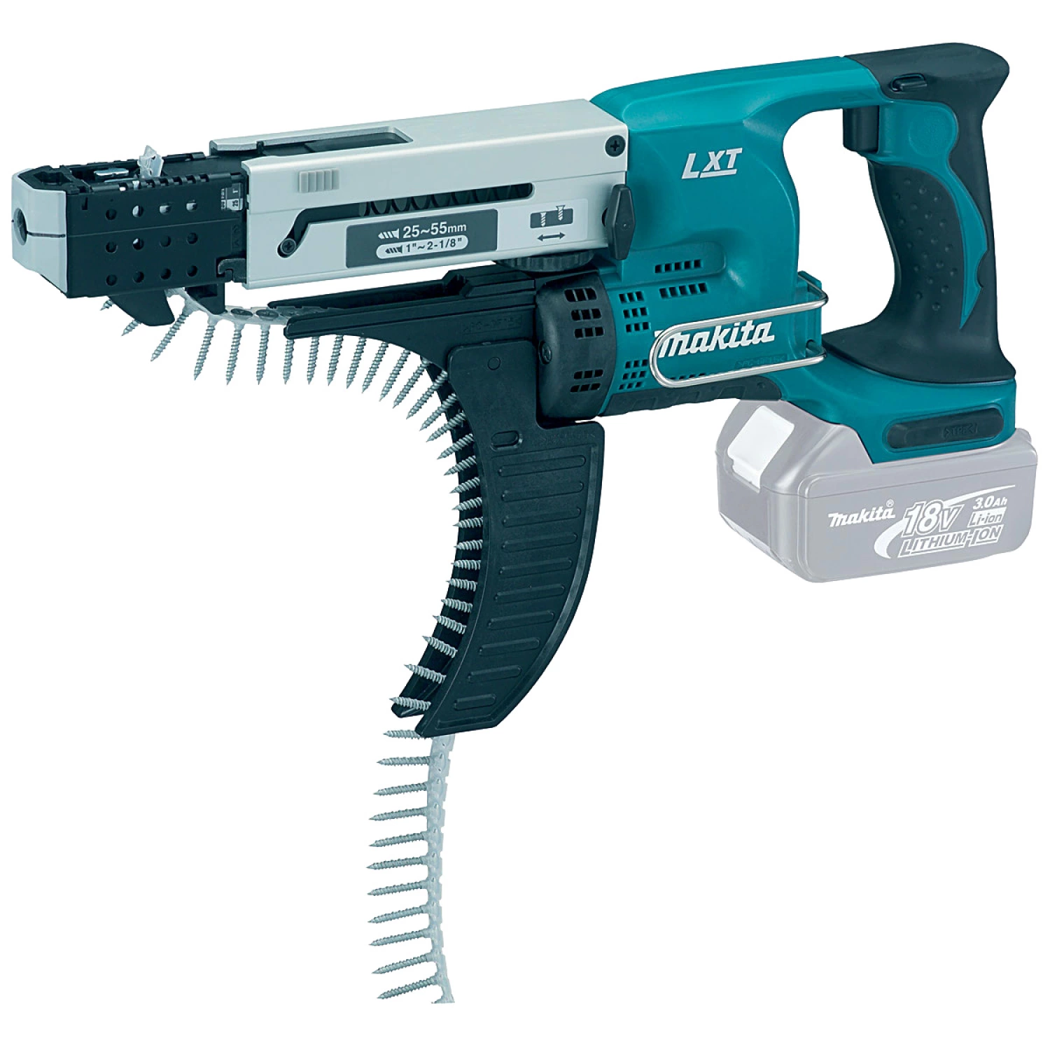 Makita DFR550Z 18V Li-Ion Accu Schroefautomaat / Bandschroefmachine Body - 25-55mm - Voor De Professional En Moeiteloos Werken Met Schroeven