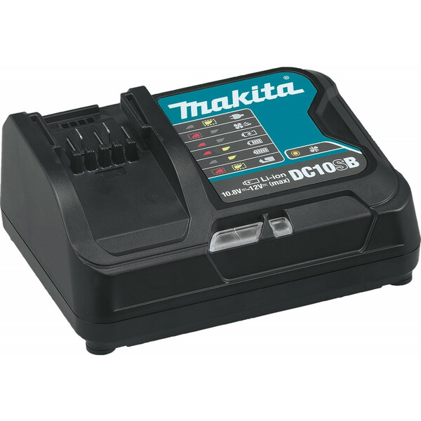 Makita DC10SB 10.8V - 12V Li-Ion Schuifaccu Oplader EAN: 88381461825