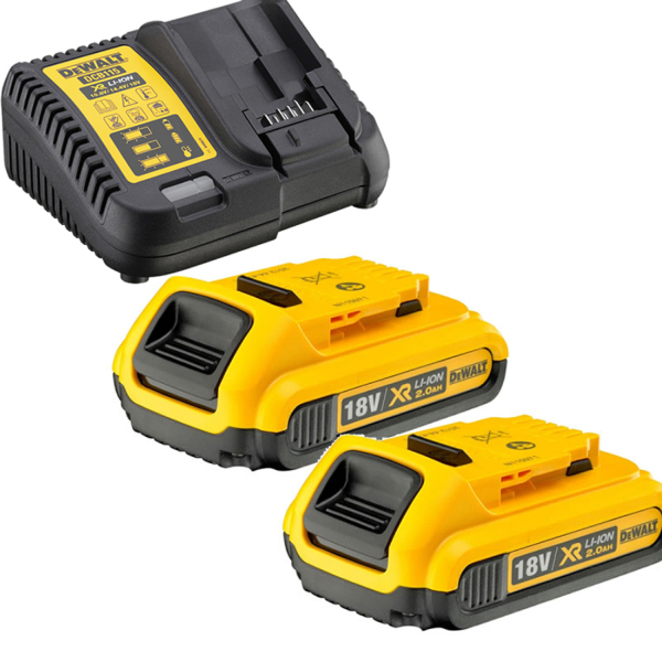 DeWALT DCB115D2 18V Li-ion XR Accu Starterset (2x 2.0Ah) + Lader