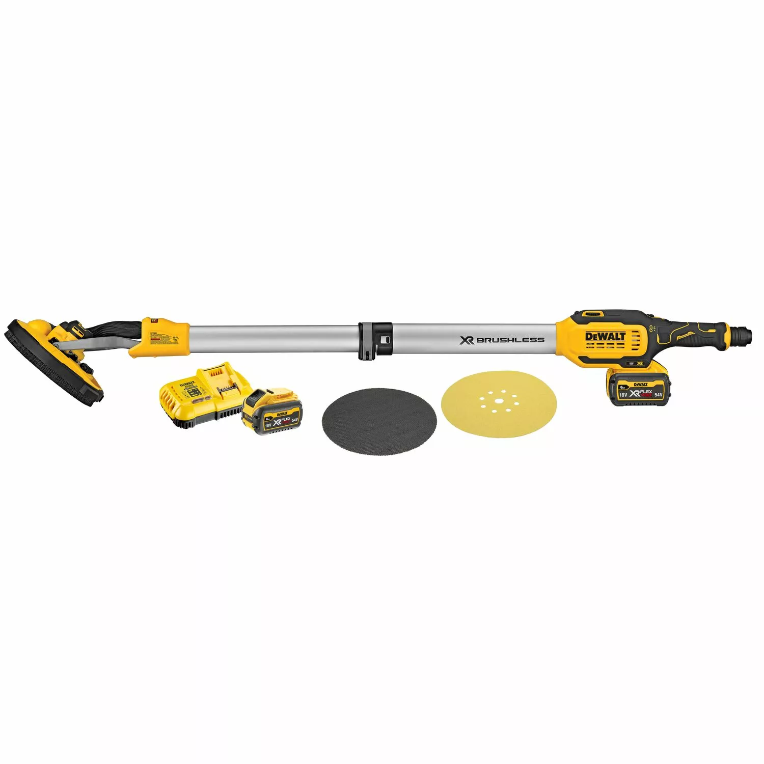 DeWALT DCE800T2-QW 54V Li-ion XR FlexVolt Accu Langnek Schuurmachine Set (2x 6.0Ah)