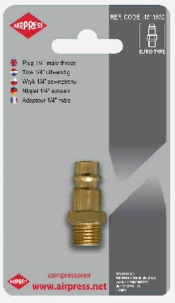 Airpress 4311535 - Insteeknippel Uitwendig 1/2"Euro