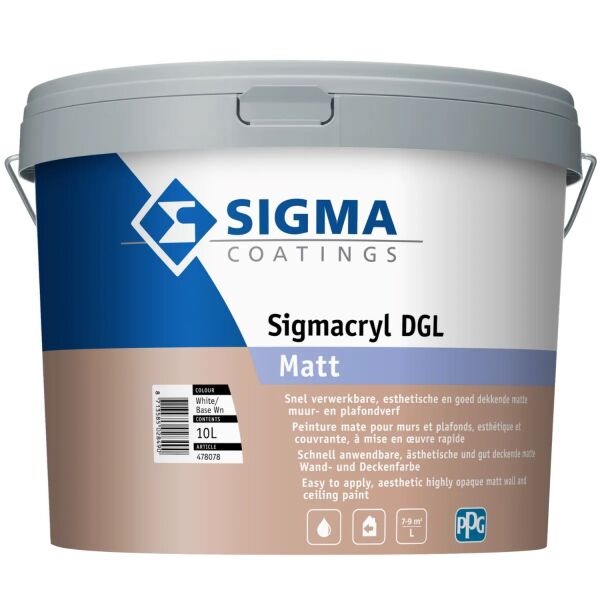 Sigmacryl DGL Matt - Op Kleur Gemengd - 10L