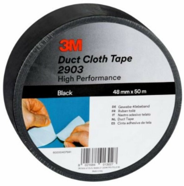 3M 290348B Duct Tape Zwart - 48 Mm X 50 M
