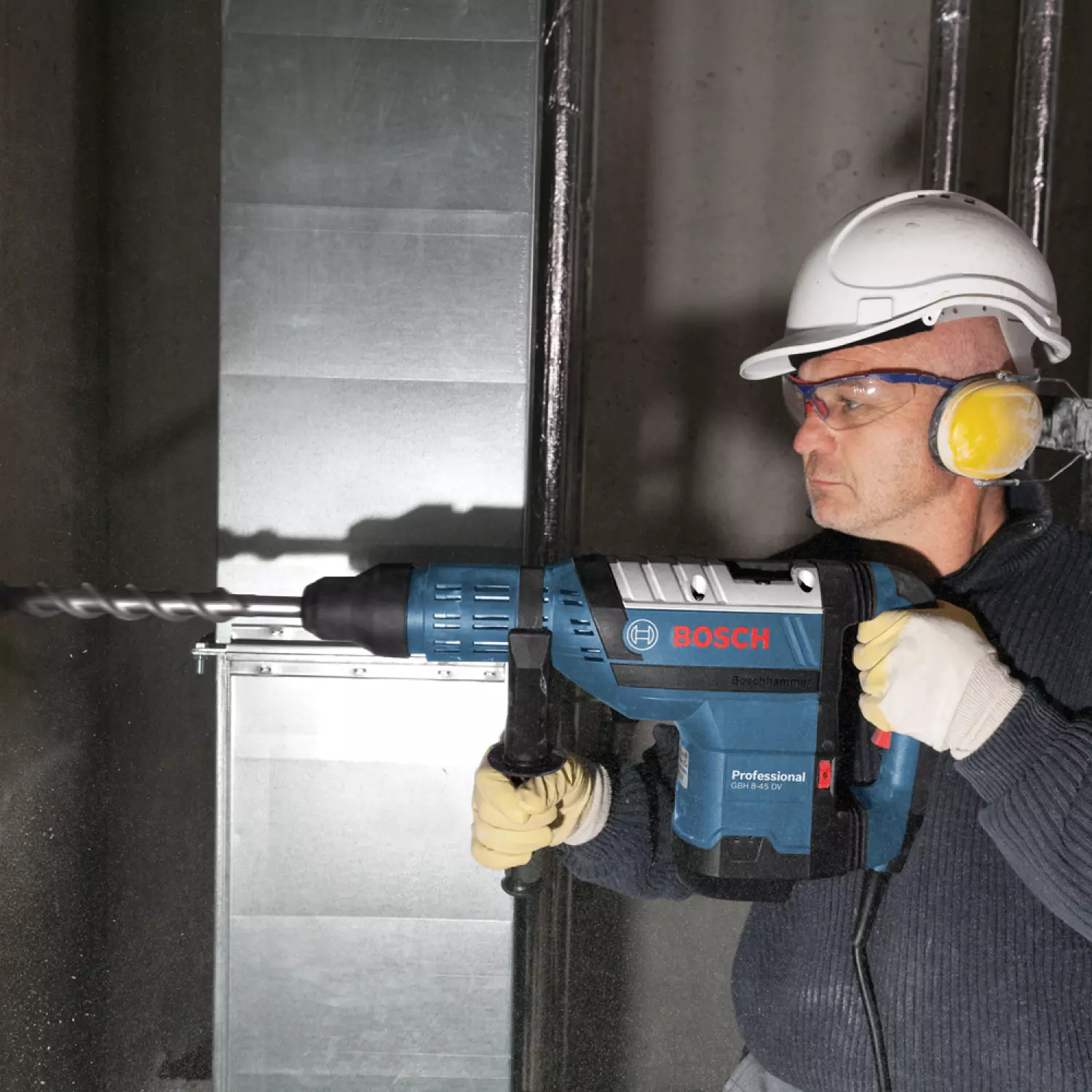 Bosch GBH 8-45 DV SDS-max Combihamer In Koffer - 1500W - 12,5J thumbnail 3