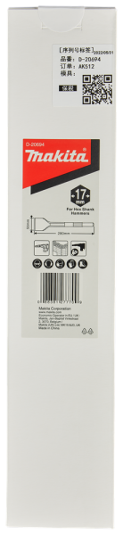 Makita D-20694 17mm HEX Platte Beitel - 280 X 50mm - Detailed view of the product