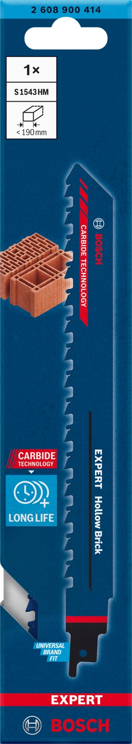 Bosch 2608900414 EXPERT Reciprozaagblad S1543HM Hollow Brick thumbnail 2