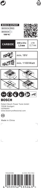 Bosch 2608900414 EXPERT Reciprozaagblad S1543HM Hollow Brick - Detailed view of the product