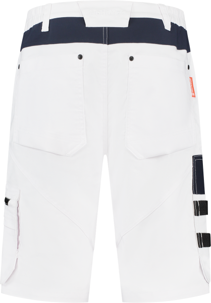 Workman 9003 STRETCH Bermuda Werkbroek - Wit / Navy - Maat 48 (33/32) - Detailed view of the product