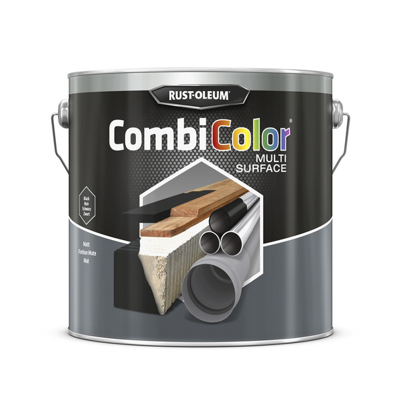 rust-oleum combicolor multi-surface mat zwart 2.5 ltr