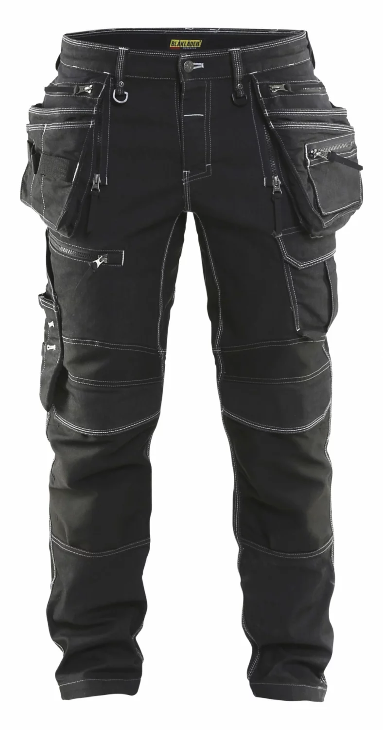 Blåkläder X1900 Werkbroek Denim Stretch 1990 - Zwart - Maat 46 (S) afbeelding