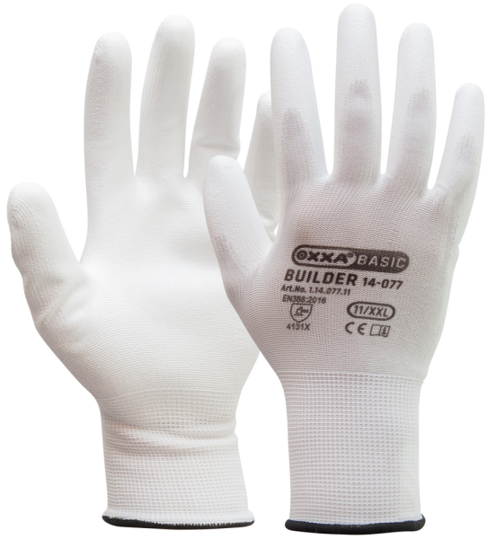 Oxxa 14-077 Builder Werkhandschoenen - Wit - 11/XXL - PU