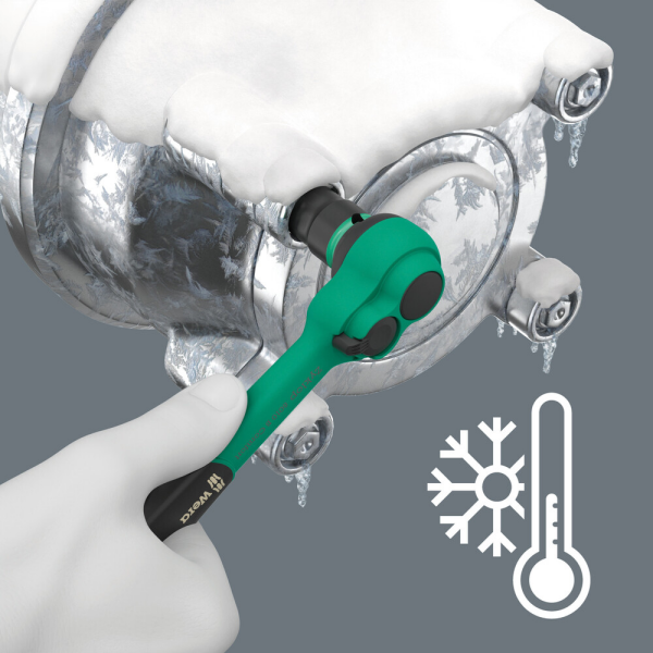 Wera 05005540001 8010 B Zyklop Comfort Ratel - 3/8"- 230mm - Omschakelpal - Detailed view of the product