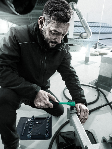Wera 05005540001 8010 B Zyklop Comfort Ratel - 3/8"- 230mm - Omschakelpal - Detailed view of the product
